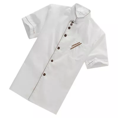  White Man Chef Cooking Jacket For Men Women Button Down Blouse • £12.59
