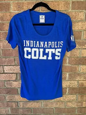 Pink Victoria's Secret NFL Indianapolis Colts Blue Shirt Medium Team Is Better • $10.50