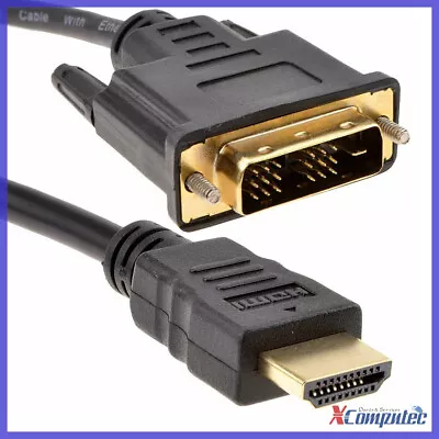 30cm Short HDMI To DVI-D (18+1)Pin Male To Male Cable 1080P 0.3m Black • $12.80