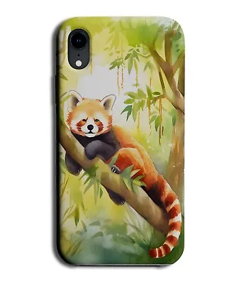 Watercolour Red Panda In The Tree Phone Case Cover Branch Pandas Hanging CL34 • £14.95