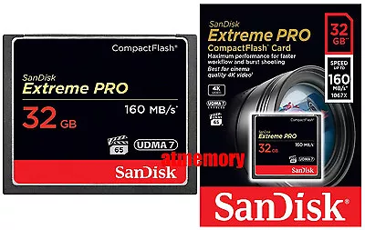 Sandisk Extreme Pro 32GB 32G Compact Flash Card CF 160MB/s 1067x UDMA7 • $74.95