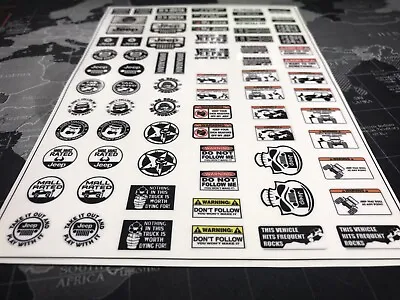 1/24 1:24 1/18 Jeep Scale RC Stickers Decals - Axial Traxxas Scx24 Trx-4m Trx4m • $5.49