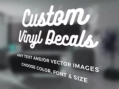 Custom Vinyl Lettering Transfer Decal Sticker Personalized Wall Window • $1.99