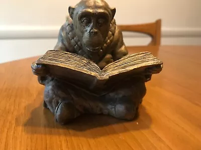 Vintage Monkey Reading A Book Figurine Statue Russ • $14.99