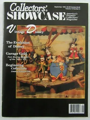 COLLECTORS SHOWCASE Magazine September 1993 Vintage DISNEY Garage Gold • $11.99