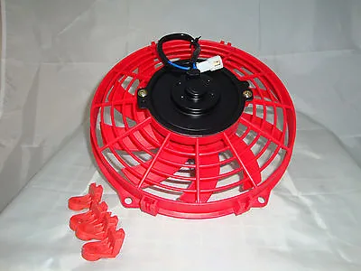 9 INCH 12V LOW PROFILE HIGH PERFORMANCE RED  THERMO FAN 12v • $29.90