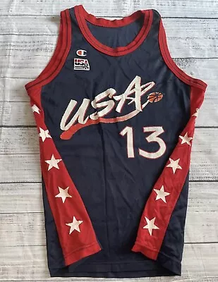 Vintage Champion Shaquille O'Neal #13 USA Basketball Jersey Shaq Dream Team NBA • $30