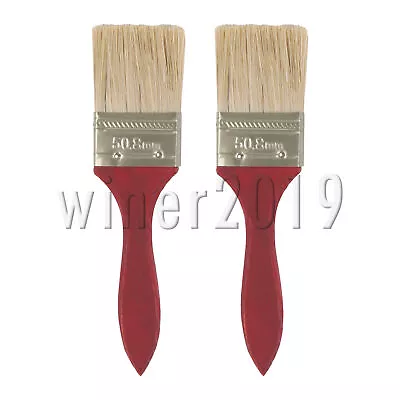 2 Inch Paint Brushes Home Wall Flat Chip Pait Brush W/ Red Handle Pack Of 2 • $9.50