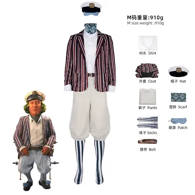 Cosplay 2023 Movie Wonka Oompa Loompa Costumes Hat Halloween Carnival Suits Mens • £46.80