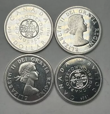 Lot Of 4 Canada Silver Dollars High Grade Set Of Coins! • $61