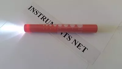 2 Reusable Aluminum LED PUPIL GAUGE Nurse Pen Light Medical Click Penlight Pink • $6.99