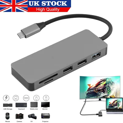 £16.39 • Buy 7-IN-1 USB Type C HUB To HDMI Docking Station Laptop Adapter For Macbook Air Pro