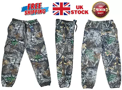 Mens Jungle Print Pants Jogger Camo Hunting Fishing Jogging Bottoms Trousers • £13.99