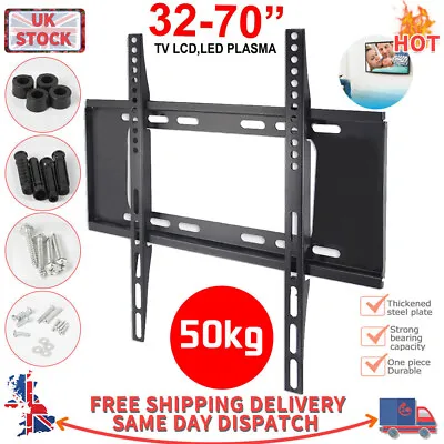 TV Wall Bracket Mount For Samsung LG SONY 32 40 42 50 55 65 70 Inch Plasma LCD • £6.58