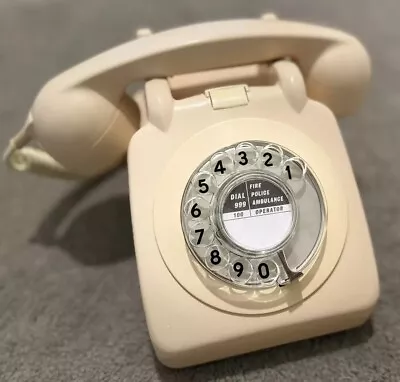 Vintage GPO 706  Rotary Dial Telephone - Ivory - Good Condition • £24.99