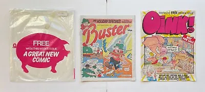 Buster Comic - 3rd May 1986 + Free Gift Oink! Preview Issue + Bag FN+/VFN- • £10.45