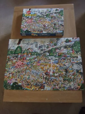 1000 Piece Gibsons Jigsaw Puzzle  - 'I LOVE CAR BOOT SALES' MIKE JUPP - COMPLETE • £2.99