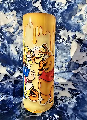 Winnie The Pooh Bear Tumbler 20oz Stainless Steel Insulated Travel Mug Cup Straw • $21.99