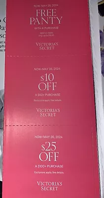 3 Victoria’s Secret Coupons • $7.80