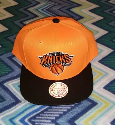 Mitchell & Ness New York Knicks Orange 2-Tone Adjustable Snapback Hat New • $25