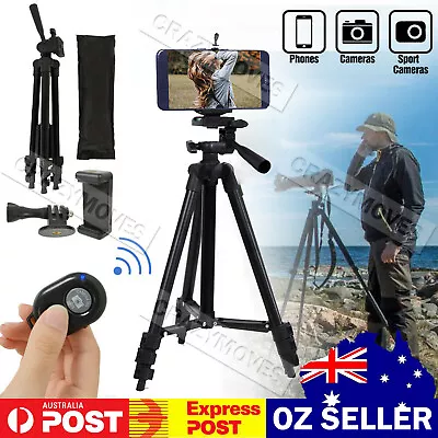 Professional Camera Tripod Stand Mount Phone Holder For IPhone DSLR Travel VIC • $13.95