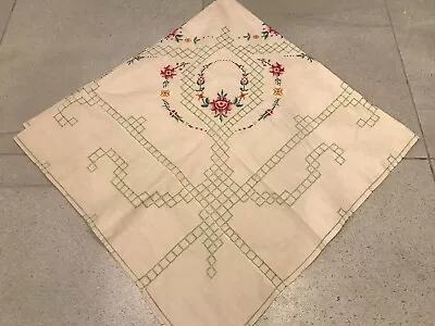 Embroidered  Table Cloth Vintage As Is • $40