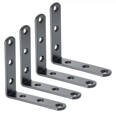 4 Pcs Shelf Bracket Stainless Steel Brackets Heavy Duty Corner Brace Support ... • $14.66