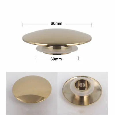 £7.48 • Buy 66mm Brass Sink Basin Waste Plug Top Cap Fitting Pop Up Push Click Button 6color