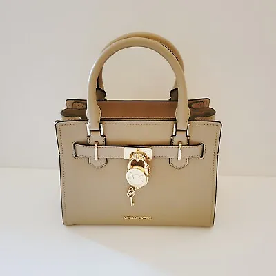 Michael Kors Hamilton Small Satchel Crossbody Handbag Camel Leather • $118.25