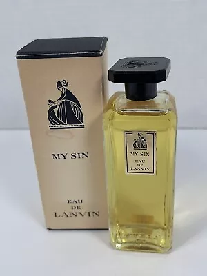 Vintage EAU DE LANVIN MY SIN Parfume #18 4 FL Oz New York Perfume With Box • $98