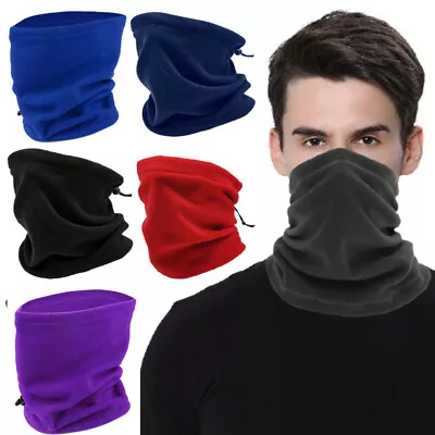 Winter Neck Warmer Gaiter Bandana Half Mask Tube Scarf Fleece Ski Cycling Sports • £3.27