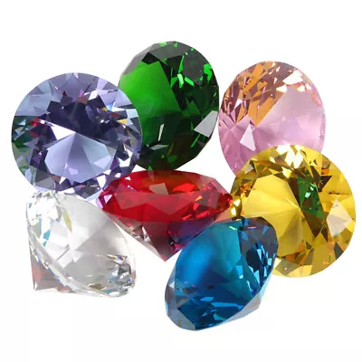 100pcs Plastic Ice Cubes Acrylic Mini Diamond Gems Fake Gems Jewels • £8.36