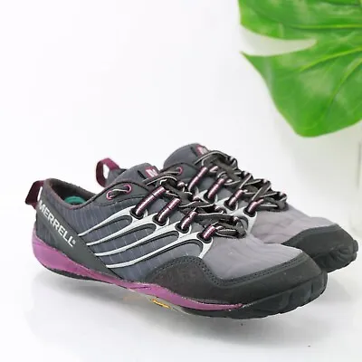 Merrell Women's LitheGlove Running Shoe Sneaker Size 6.5 Minimalist Purple Black • $62.40