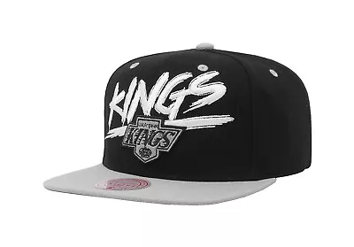 Mitchell & Ness Men's Cap NHL Los Angeles Kings Black Transcript Snapback Hat • $31