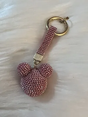 Mickey Rhinestone Keychain Pink • $13