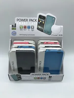 2 X Gadget Gear Power Pack Smart Case IPhone 4/4s Pink Or Blue • $7.50