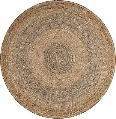 Rug 100% Natural Jute Reversible Round Floor Mat Braided Modern Living Area Rug • $197.99