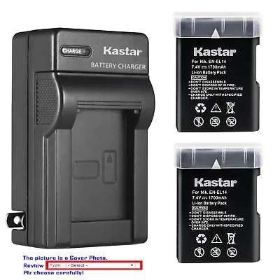 Kastar Battery Wall Charger For Nikon EN-EL14 MH-24 & Nikon D3100 DSLR Camera • $28.99