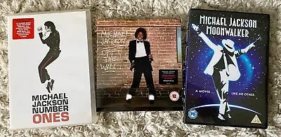 Michael Jackson 4-Disc CD/DVD Bundle: Moonwalker Number Ones & Off The Wall • £25