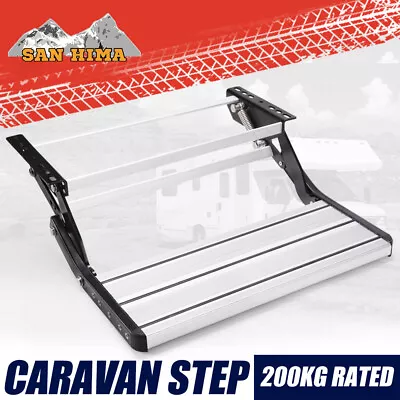 SAN HIMA Caravan Step Single Stage Pull Out RV ACCESSORIES STEPS 200KG Folding • $145.95