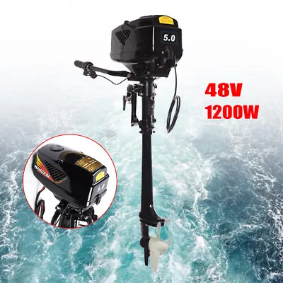 HANGKAI 5HP 48V Electric Outboard Motor 1200W Fishing Boat Engine Long Shaft • $250