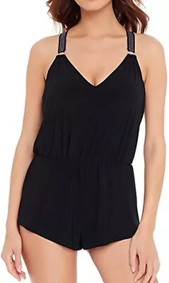 Magicsuit BLACK Star Studded Gabby Romper One Piece Swimsuit US 16 • $69.55