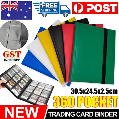 360 Cards Pocket Trading Card Binder 9 Pocket Trading Card Album Folder Case AUS • $14.95