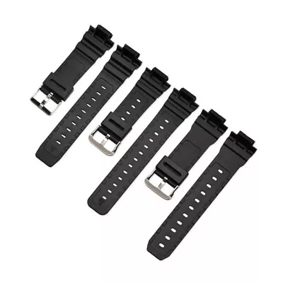 Black Resin Watch Strap For CASIO Sport Diving Watch Rubber Replacement Band • $11.69