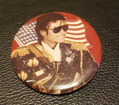 Vintage Michael Jackson 2  Button Pin Michael Jackson Flag Vote 80's 1980s  • $6.50