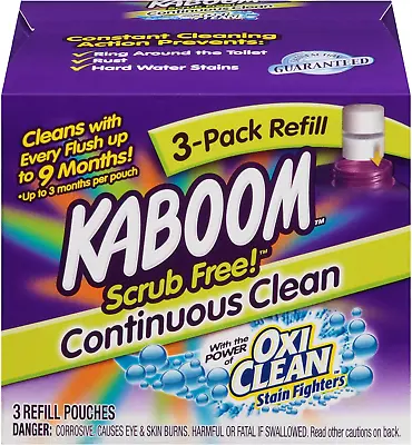 3-Pack Refill â€“ Kaboom Scrub Free! Continuous Clean With OxiClean • $31.21