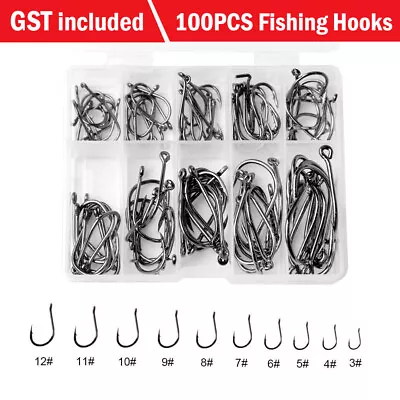 100-600x Octopus Beak Suicide Fishing Hooks Chemically Sharpened Tackle 3-12# • $5.23