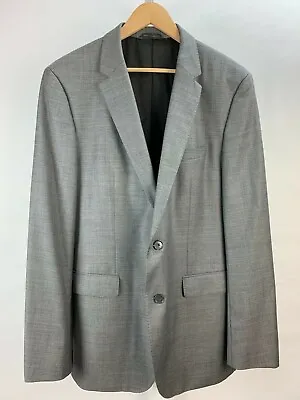 HUGO BOSS Gray Mens Wool Suit Jacket James4/Sharp6 Sz 44L • $34.99