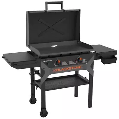 Blackstone 2 Burner Natural Gas/Propane Outdoor Griddle With Hood Black • $342