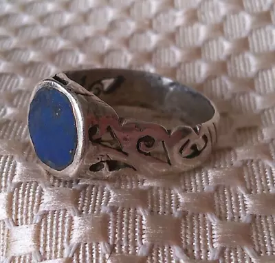 Vintage Sterling Silver 925 Men’s Lapis Lazuli Ring Size 8.75 5.6g (Grp. 20) • $44.99